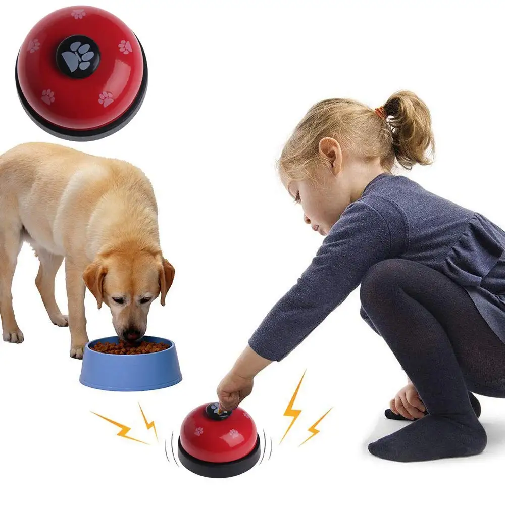 

Interactive Cat Training Bell Call Bell Dog Feeding Ringer Pet IQ Training Squeak Toy Pets Kitten Toys Eating Food Feed Reminder