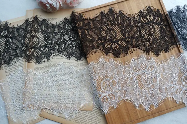 3Meters Delicate Eyelash Lace Fabric Diy Clothing Yarn Stitching Decorative Fabric
