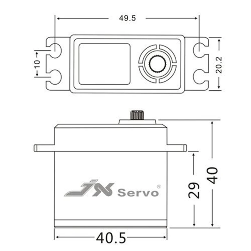 JX CLS6336HV CNC metal 35kg 2BB Aluminium Shell Metal gear High Voltage Coreless Digital Servo