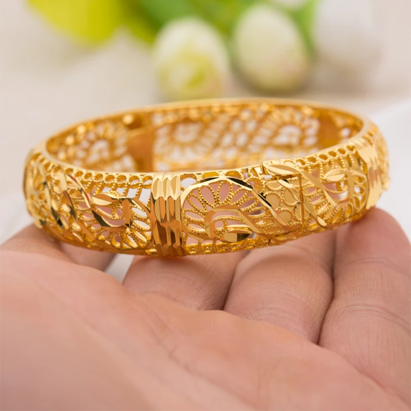 24k Bangles Girls Dubai Gold Color Turkish Egyptian Algeria Indian Moroccan Saudi Gold Color Bangles Kids Bangles  Jewelry