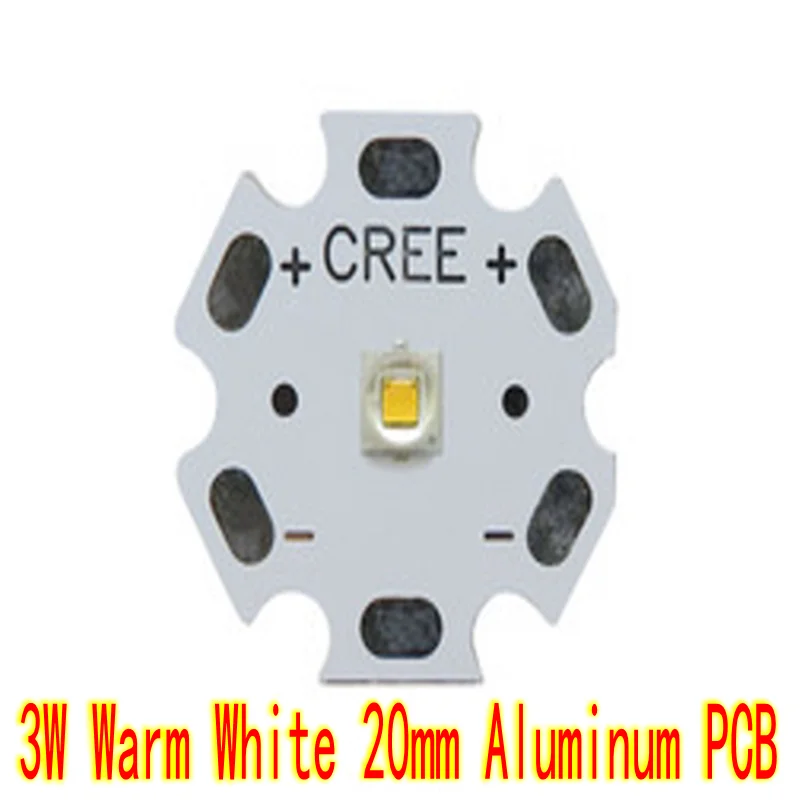 CREE XPE-linterna brillante Q5, lámpara LED de alta potencia, 3W, luz blanca cálida, roja, verde y azul, 3535, 3W, alto brillo