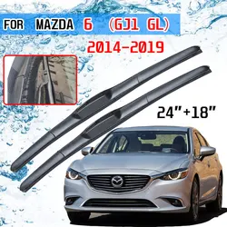 For Mazda 6 2014 2015 2016 2017 2018 2019 GJ GL Atenza Mazda6 Accessories Car Front Windscreen Wiper Blade Brushes Cutter J Hook