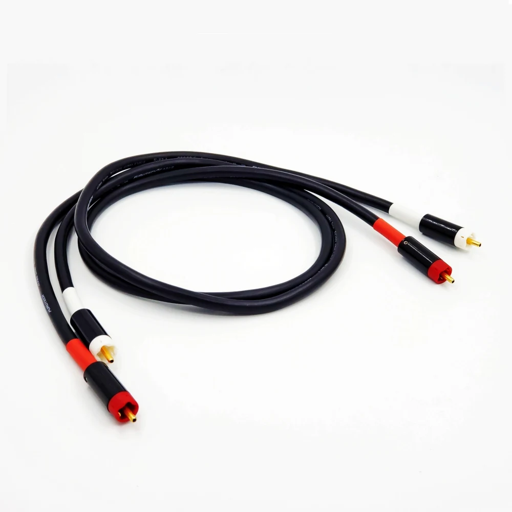 Furutech gold / silver plated tellurium copper RCA Plug fa-p2.1 pcocc high qualityBraid balanced audio signal interconnect cable