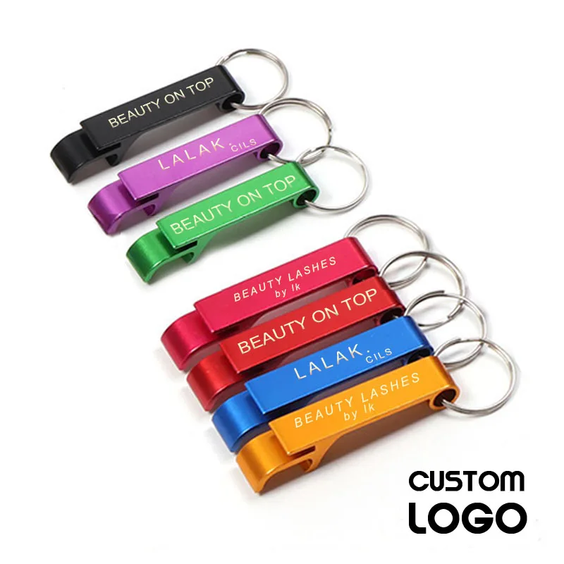 Beer Bottle Opener Protable Wedding Party Favor Gift Free Laser Engrave Logo Customized Keychain Bar Tool Drink Opener Brewery