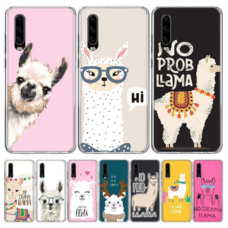 Lama Llama Alpacas Silicon Call Phone Case For Huawei P30 P20 P40 P50 P10 Mate 20 30 40 10 Lite Pro Casing Customized Cover