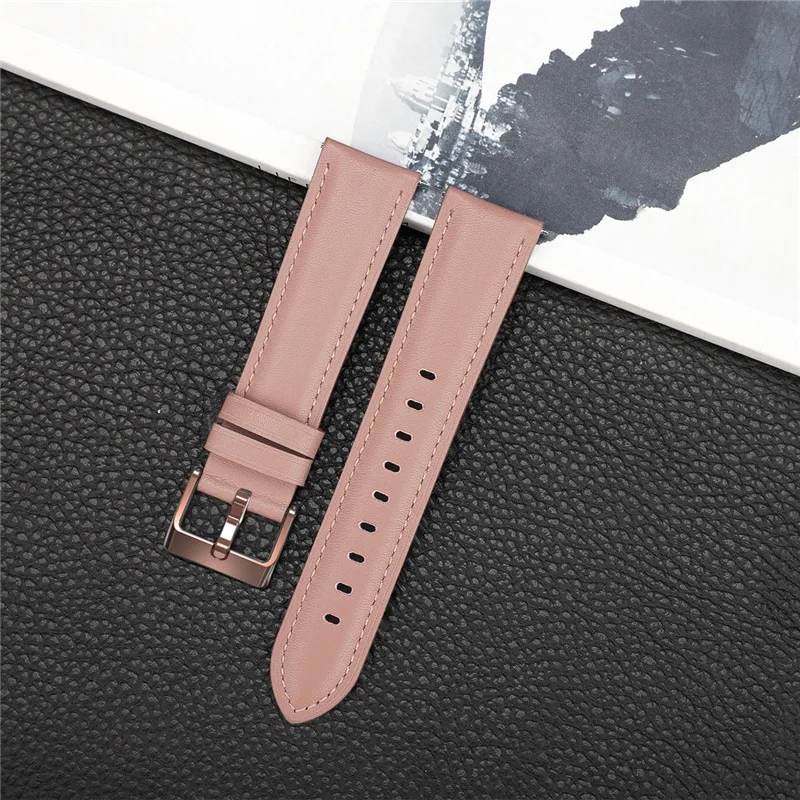 22mm 20mm Leather Band For Samsung Galaxy Watch 4 44mm 40mm Classic 42mm 46mm Strap For Galaxy Watch 3 45mm 41mm Active 2 44mm