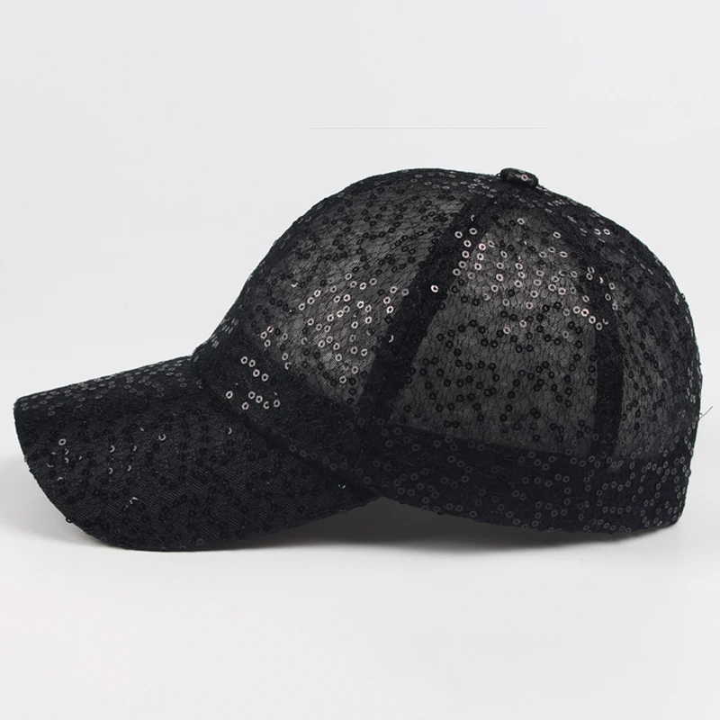 Casquette de Baseball pour femmes, maille à paillettes, Hip Hop, chapeaux d\'été pour femmes, Snapback, chapeau de camionneur réglable, 2022