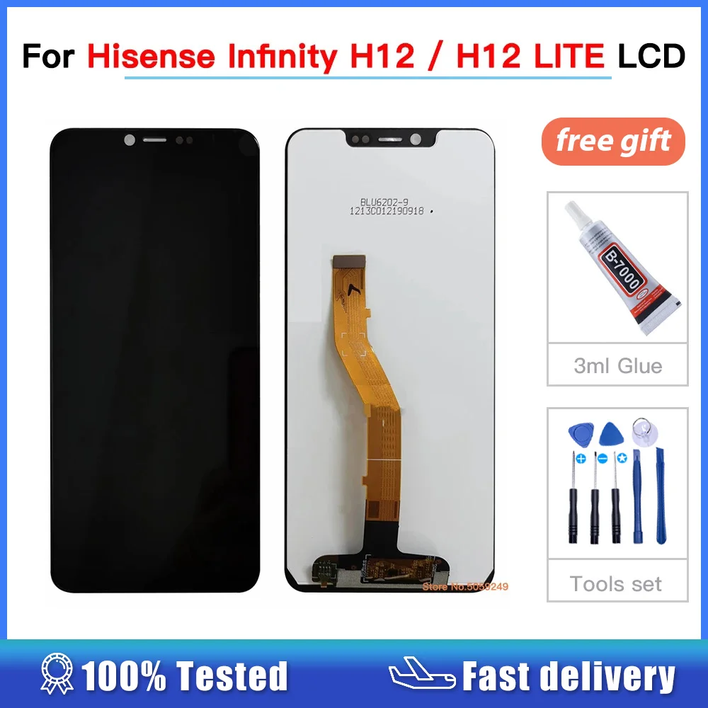 High qaulity For Hisense Infinity H12 Lite LCD Display With Touch Screen Digitizer Assembly Replacement lcd With Tools glue