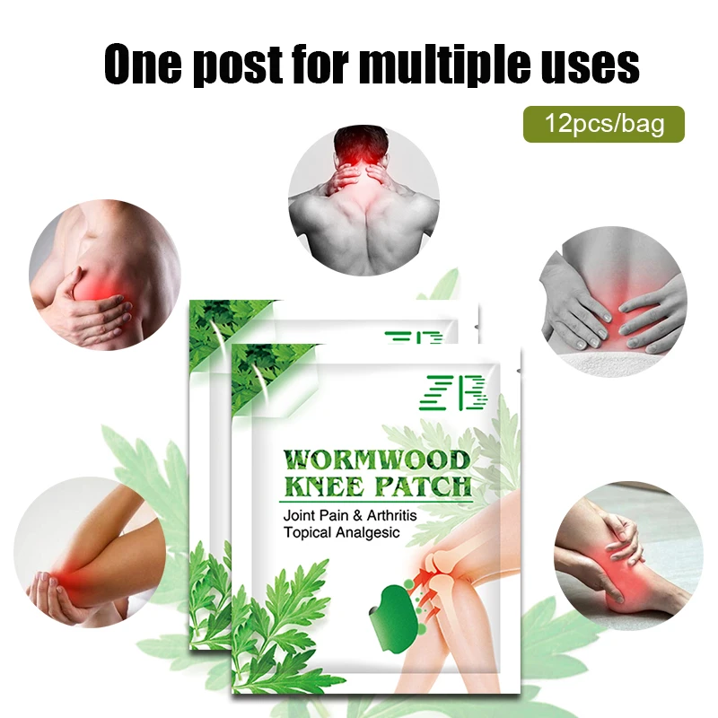 6/36Pcs Knee Joint Pain Plaster Wormwood Extract Rheumatoid Joint Back Bone Ache Relieving Body Massage Sticker