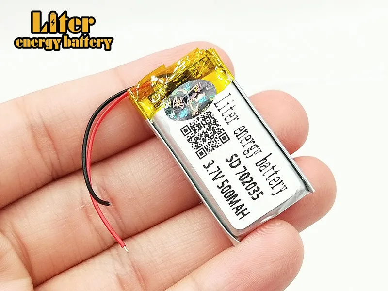 702035 polymer lithium battery 3.7V 500MAH 072035