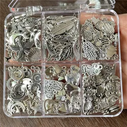 JunKang 180pcs random mixed batch of peach heart leaf animal palm moon star ocean series pendant DIY bracelet necklace making