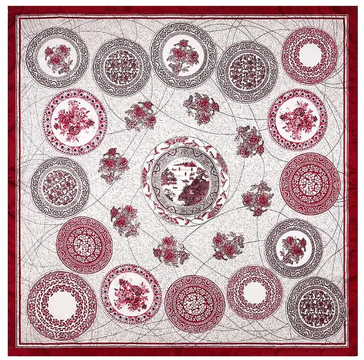 2020 NEW 90*90cm Luxury Brand Women Silk Scarves Plaid Horse Square Scarves Spring Summer Shawls For Ladies
