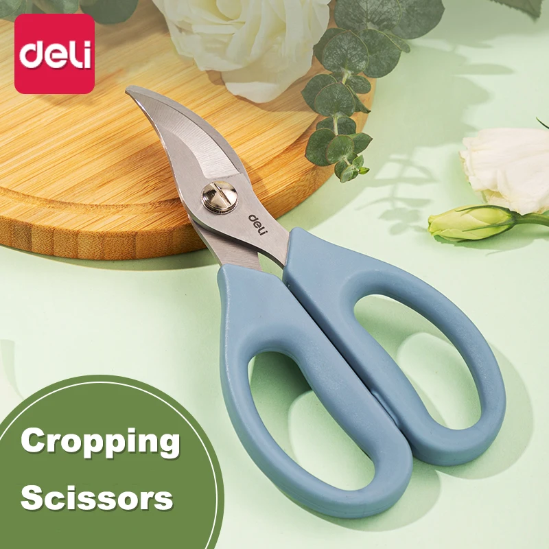 Deli Scissors Garden Shears Plant Pruning Scissors Sharp Blade Thickened Short Blade Flower Shop Special Tool