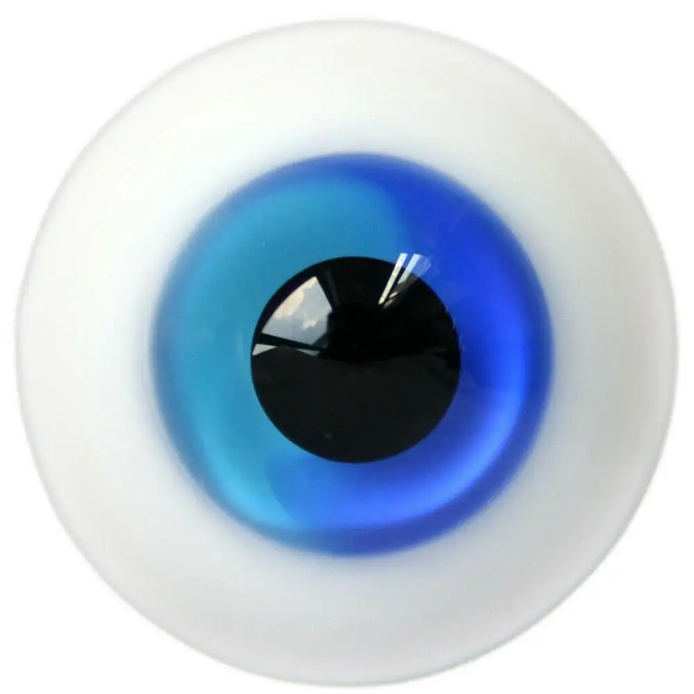 [wamami] 6mm 8mm 10mm 12mm 14mm 16mm 18mm 20mm 22mm 24mm Blue Glass Eyes Eyeball BJD Doll Dollfie Reborn Making Crafts