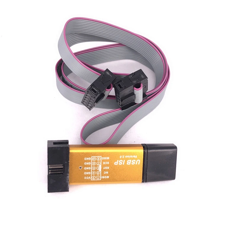 Drive-free belt shell 51 AVR single chip microcomputer isp download line USBasp ISP programmer burner