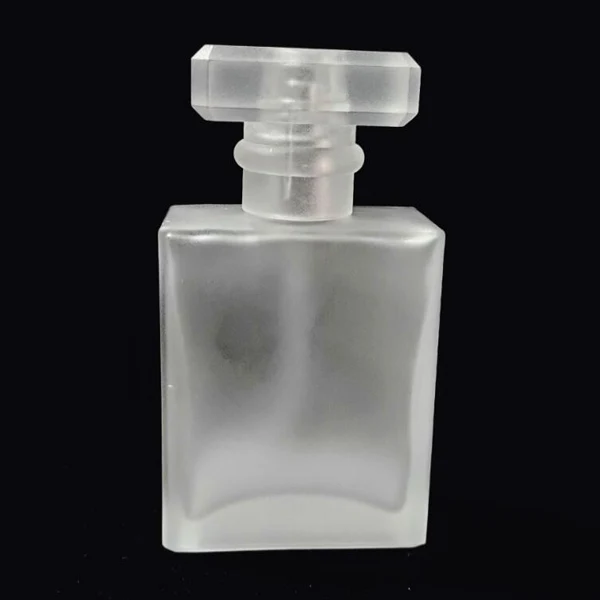 New 50ml flat square bayonet frosted glass perfume bottle