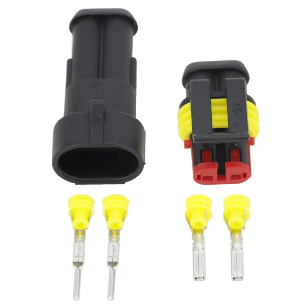 5 Sets 2 Pin 1.5mm Connectors,DJ7021-1.5 Waterproof Electrical Wire Connector Plug, Xenon lamp connector Automobile Connectors