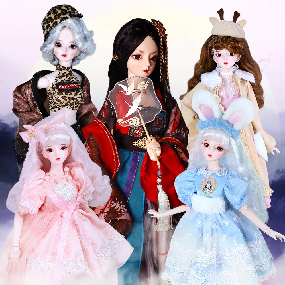 DBS Dream Fairy 1/3 BJD doll Fantasy Collection mechanical joint Body Including hair eyes clothes 62cm height girls SD