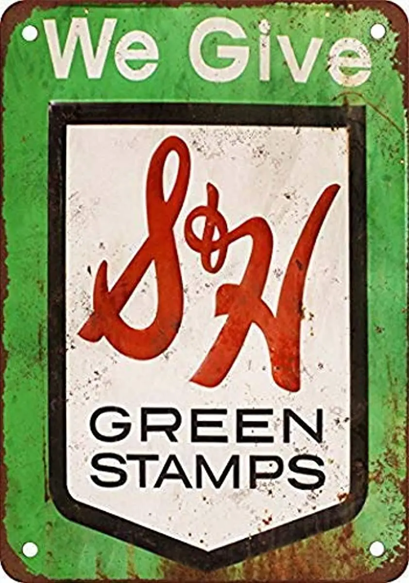 

Great Aluminum Metal Sign S&H Green Stamps Vintage Look 8x12 Inch