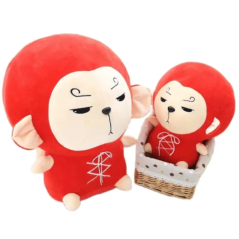 Korea Drama Tv Doll Flower Travel Hwayugi Monkey Plushie Stuffed Red Monkey Hand Puppet Gifts for Birthday Present