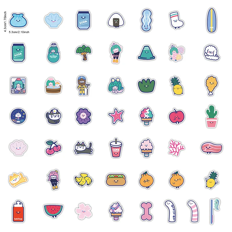 10/30/50/100Pcs Korea Ins Cute Cartoon Stickers For Waterproof Decal Laptop Motorcycle Snowboard Fridge Phone Car pegatinas