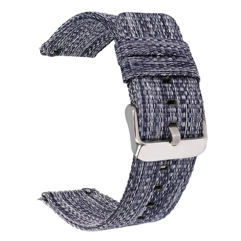 18mm 20mm 22mm Nylon Watch Band Strap Replacement Watchbands Canvas Wrist  Weave Belt Bracelet Sports Fabric Watch Strap