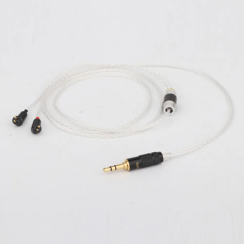 Cable de actualización de auriculares Chapado en plata para auriculares ER4P ER4B ER4S, alta calidad, 8 núcleos, 7N OCC