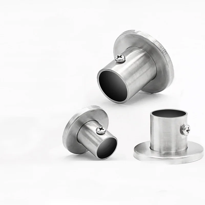 Edelstahl Flansch Sitz Kleidung Stange Runde Rohr Halter Basis mit Abdeckung