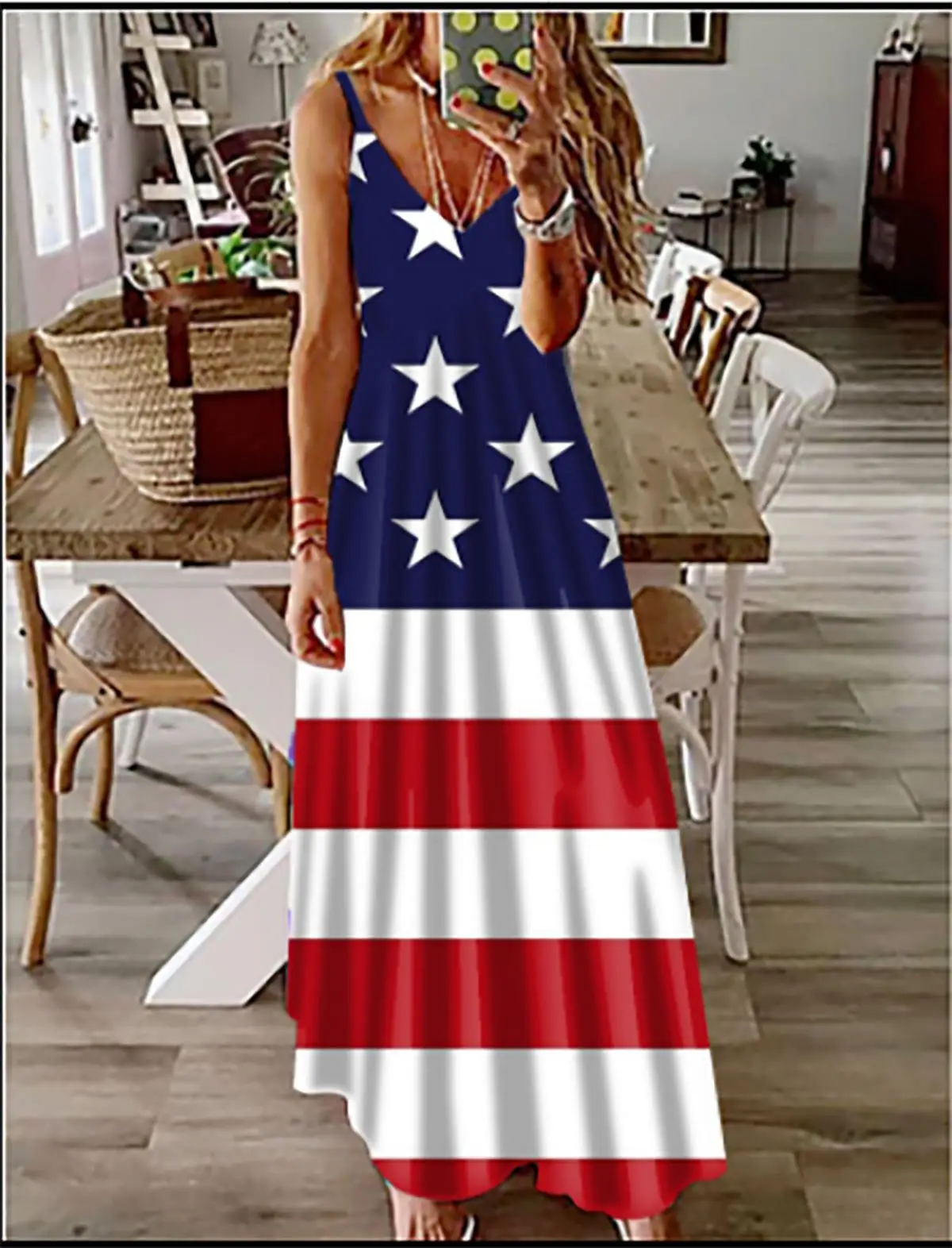 Frühling Sommer Frauen V-ausschnitt Strap Flag Floral Druck Sexy Strand Lange Maxi Kleid Split Sleeveless Vintage Kleidung Übergroßen