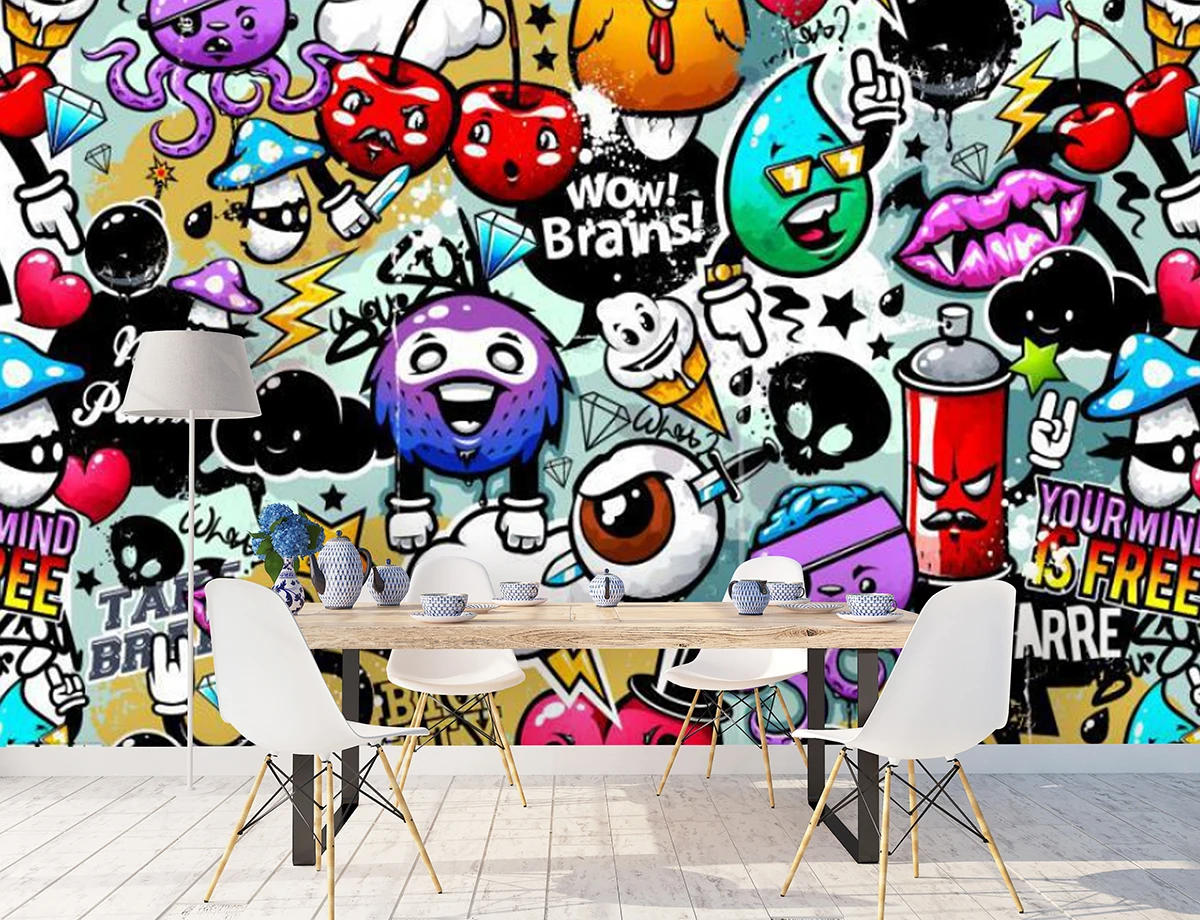 

Bacal Custom 3D Photo Wallpaper For Cartoon Abstract Children Room Boys Room Bedroom Background Wall Art Mural Wallpaper huda