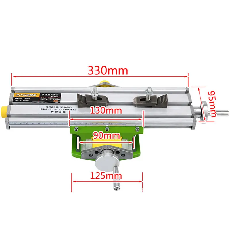 BG-6330 Multifunction Mini Working Cross Table Bench Worktable X Y Axis 190*65mm Stroke for Milling Machine Precision Tools