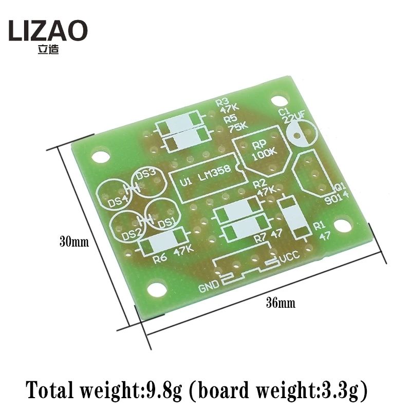 LM358 LED Breathing Light Kit Electronic Production Suite Electronic Kits DIY Parts Breath Light DIY Kit PCB laboratory