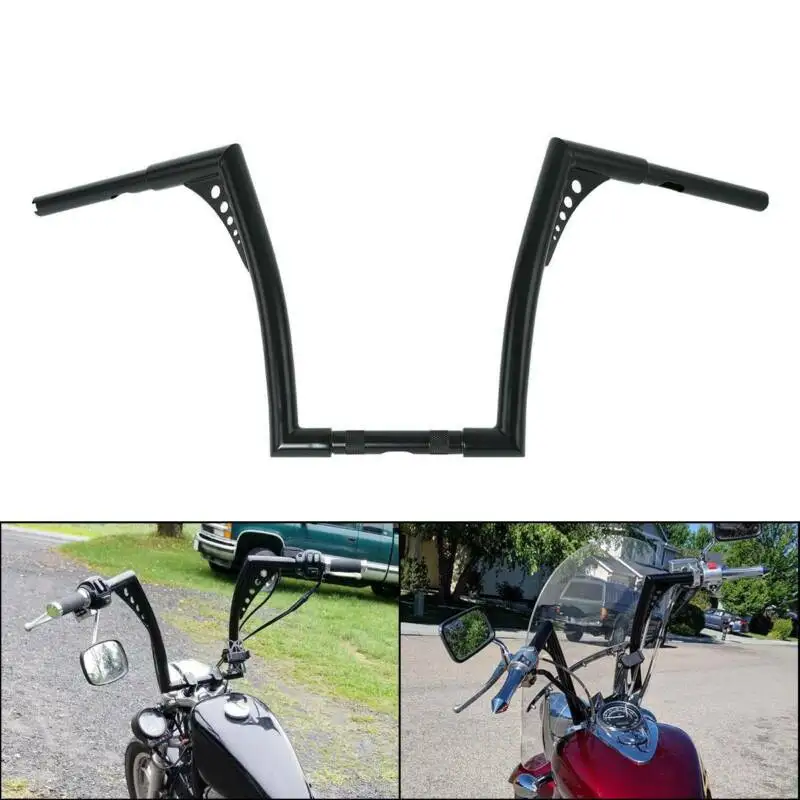 

Motorcycle Custom 14" Rise 1.25" Handlebar For Harley Softail FXST FLST Sportster XL 883 1200