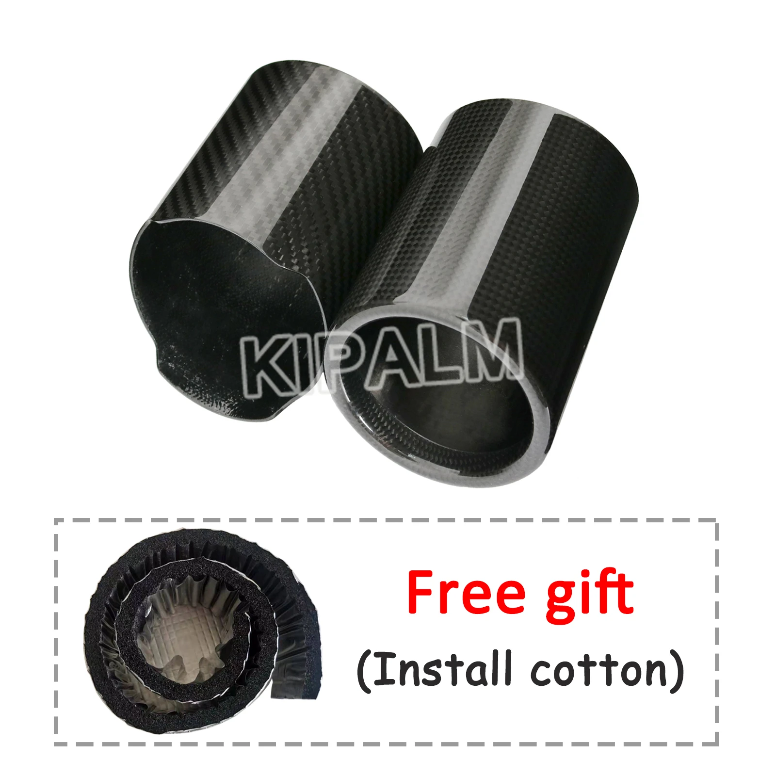 1PCS Car Universal Exhaust Pipe Carbon Fiber Cover Exhaust Muffler Pipe Tip Carbon Fiber Case Exhaust Tip housing