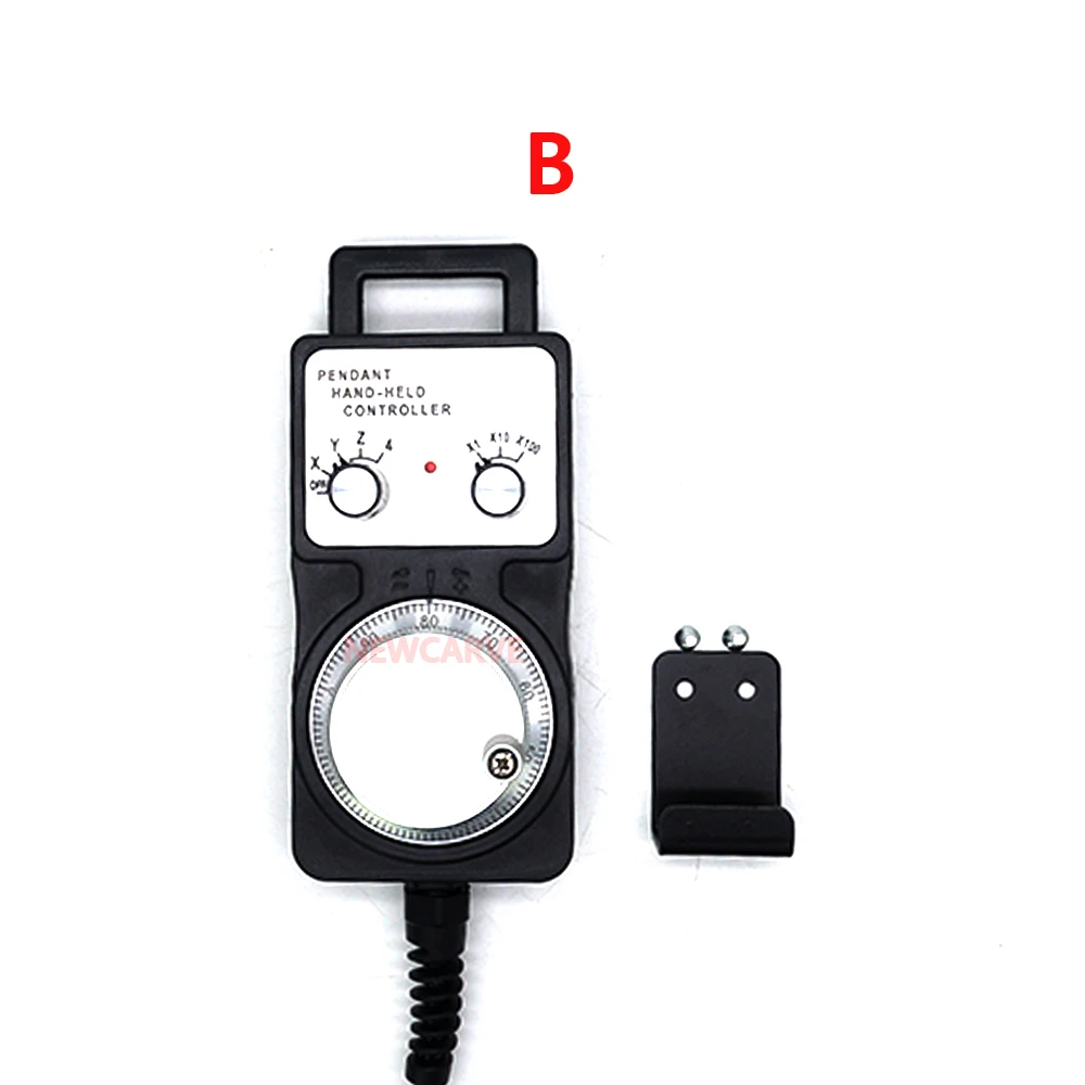 4 6 Axis MPG Universal Pendant Handwheel Manual Pulse Generator 5V 12V 24V With Emergency Stop For CNC Router Machine NEWCARVE