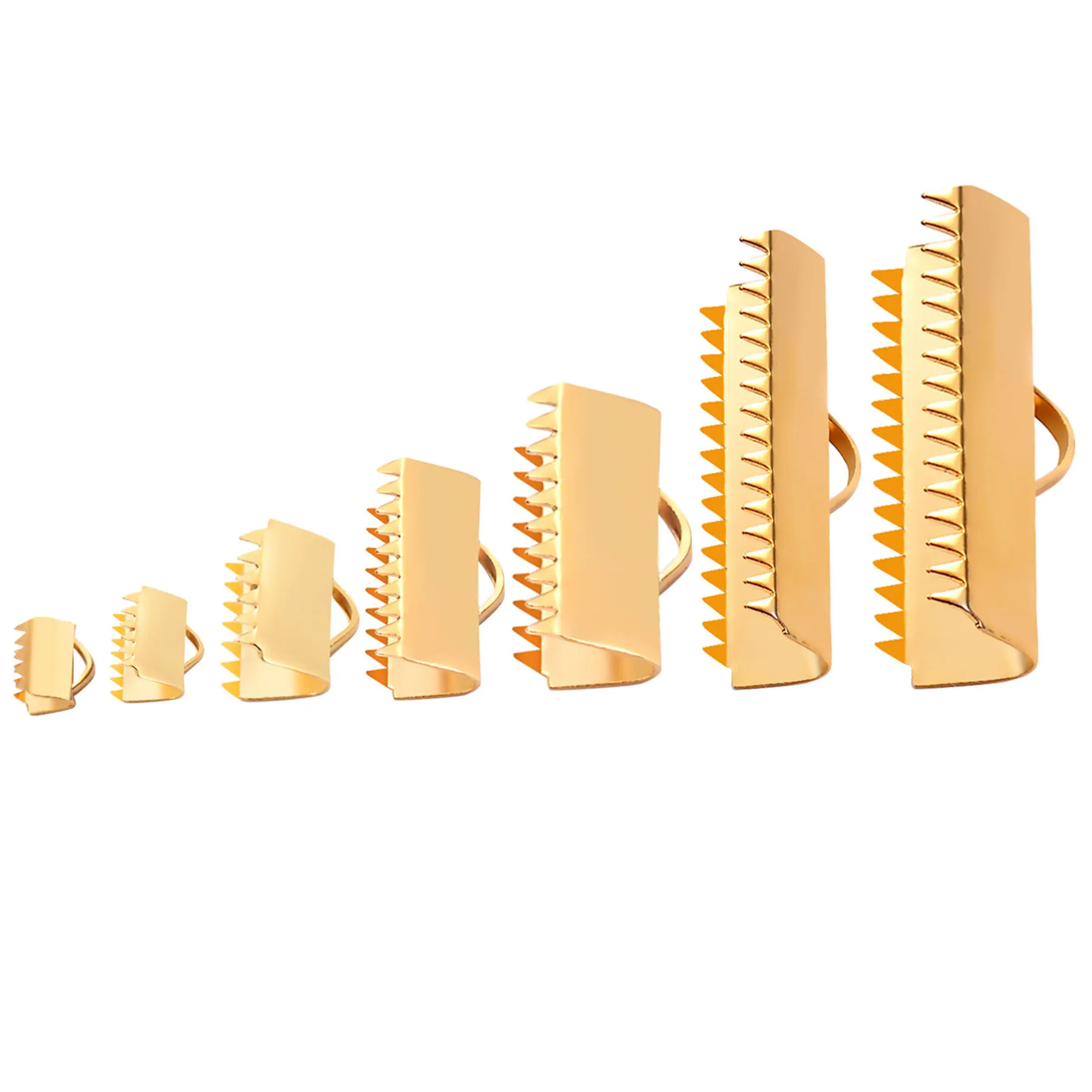20Pcs/Lot Stainless Steel Crimp End Beads Buckle Tips Clasp Cord Flat Cover Clasps DIY Bracelet Connectors For Jewelry Making