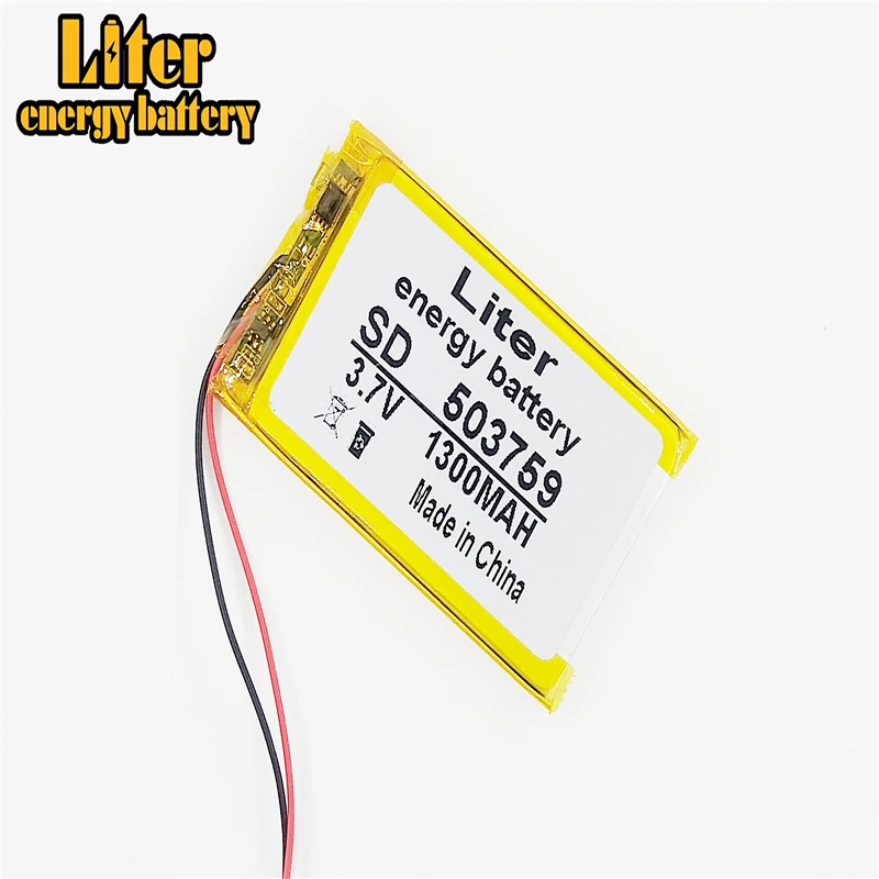 

3.7V 1300 mAh 053759 503759 503560 503760 Rechargeable Polymer Lithium battery for GPS Bluetooth Headset Mp3 Mp4