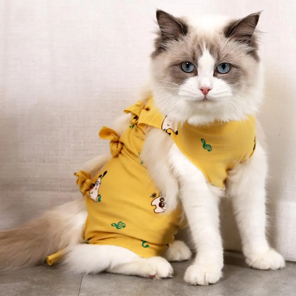 Cat Surgical Recovery Suits Cat Clothes Recovery Suit For Wounds Dog Shirt After Surgery Wear Weaning Recovery Suit Pet Clothes