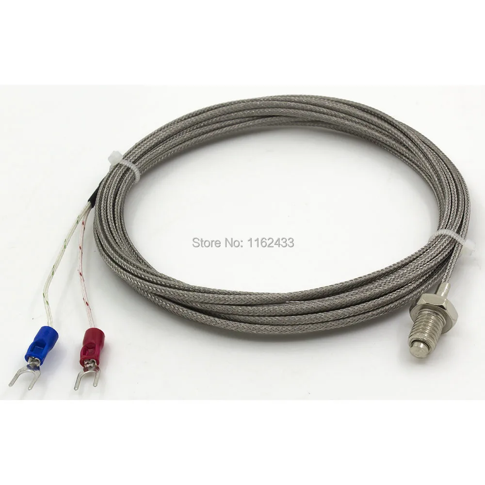 FTARB01 K E type M6 M8 bolt head 4m metal screening cable screw thermocouple temperature sensor