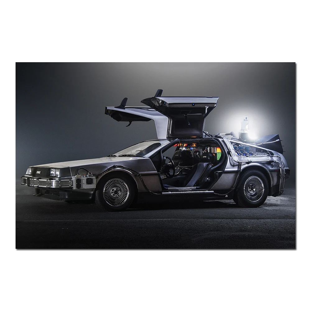 1985 DeLorean DMC 12 Back to the Future Car Wall Art Gifts Poster and Print Canvas Paintings For Bedroom Home Decor