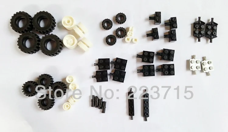 *Wheels&Rims Pack* DIY enlighten block bricks,Compatible With Assembles Particles