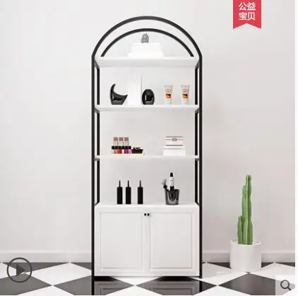 Beauty salon cosmetics display cabinet Nail shop shelf maternal and child shop display shelf multi-layer shelf combination