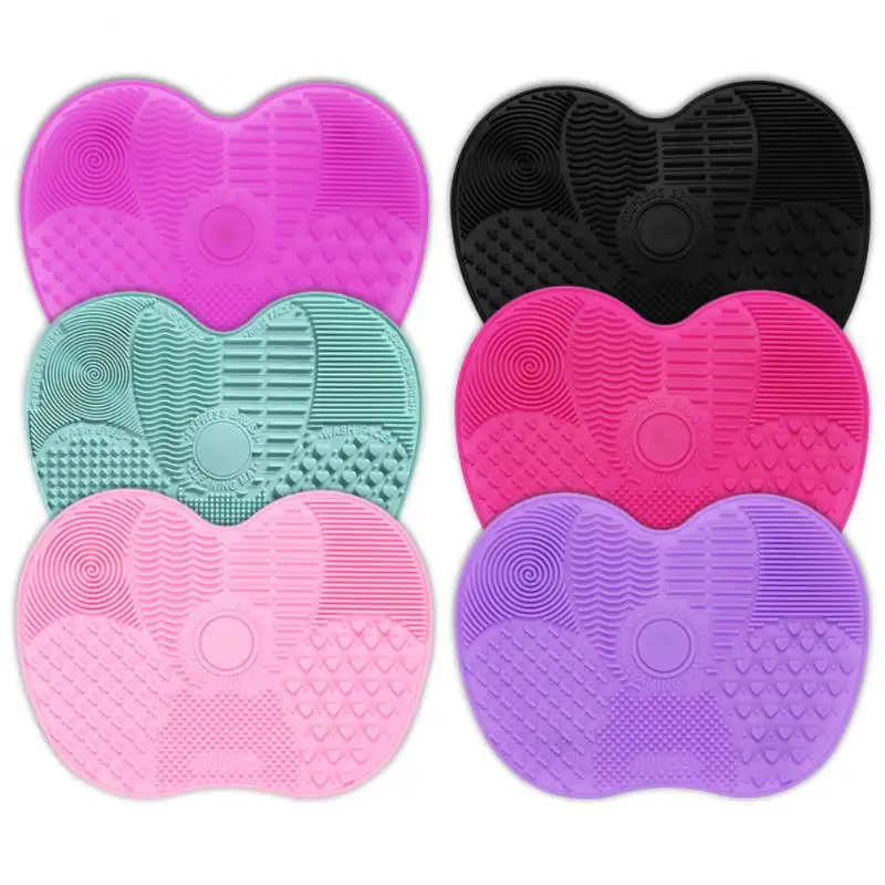 Foundation Makeup Brush Scrubber Board Silicone Makeup Brush Cleaner Pad Make Up Washing Brush Gel Cleaning Mat Hand Tool