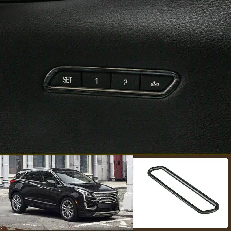 

For Cadillac XT5 2016-2020 Black titanium seat memory switch adjust frame trim