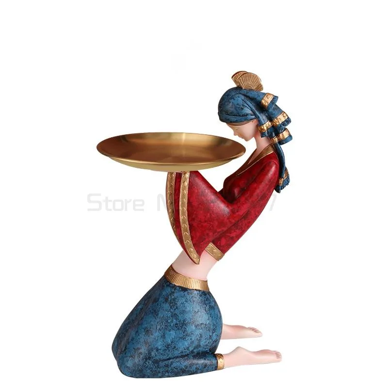 

Nordic Hallway Desk Decoration Key Fruit Nuts Storage Plate Electroplating Tray Housewarming Wedding Gift