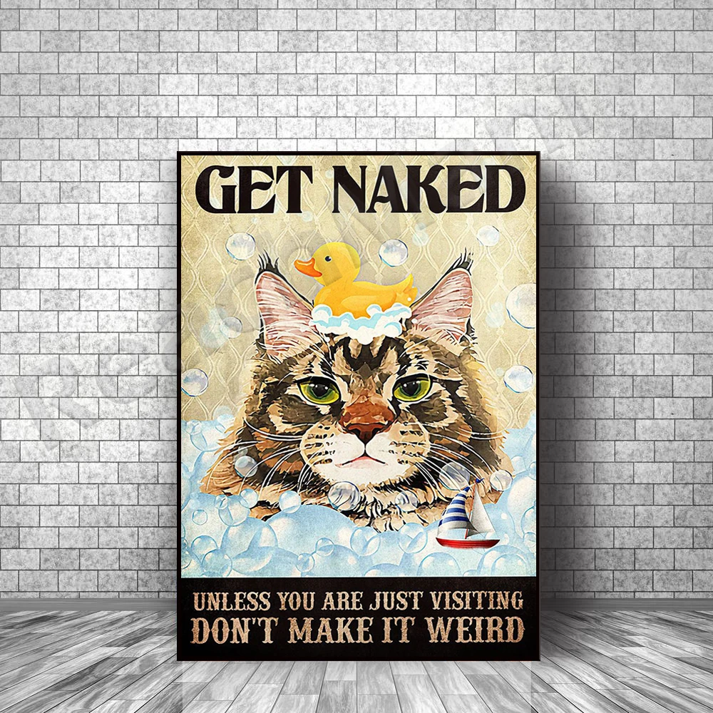 

Get nude posters, don’t make it weird, cat bathroom posters, bathroom wall art, funny cat bathroom sign printing