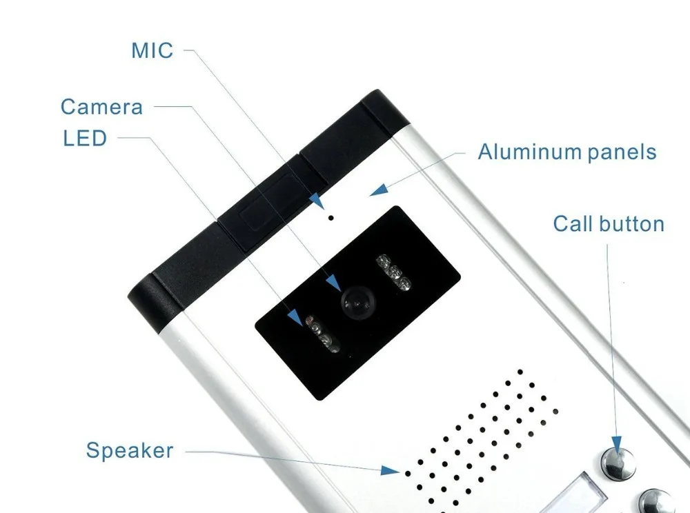 2/3/4 einheiten Apartment intercom system Video Tür Telefon Tür Intercom HD Kamera 7 "Monitor video Türklingel für 2-4 haushalt