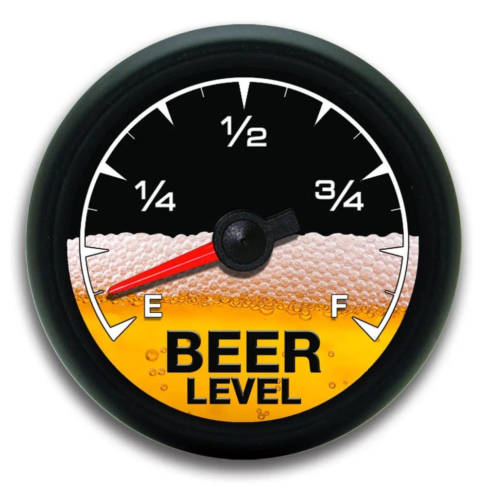 Beer Meter Gauge Sticker Funny Drinking Decal Cooler Cup Mug Keg Bar Drink label