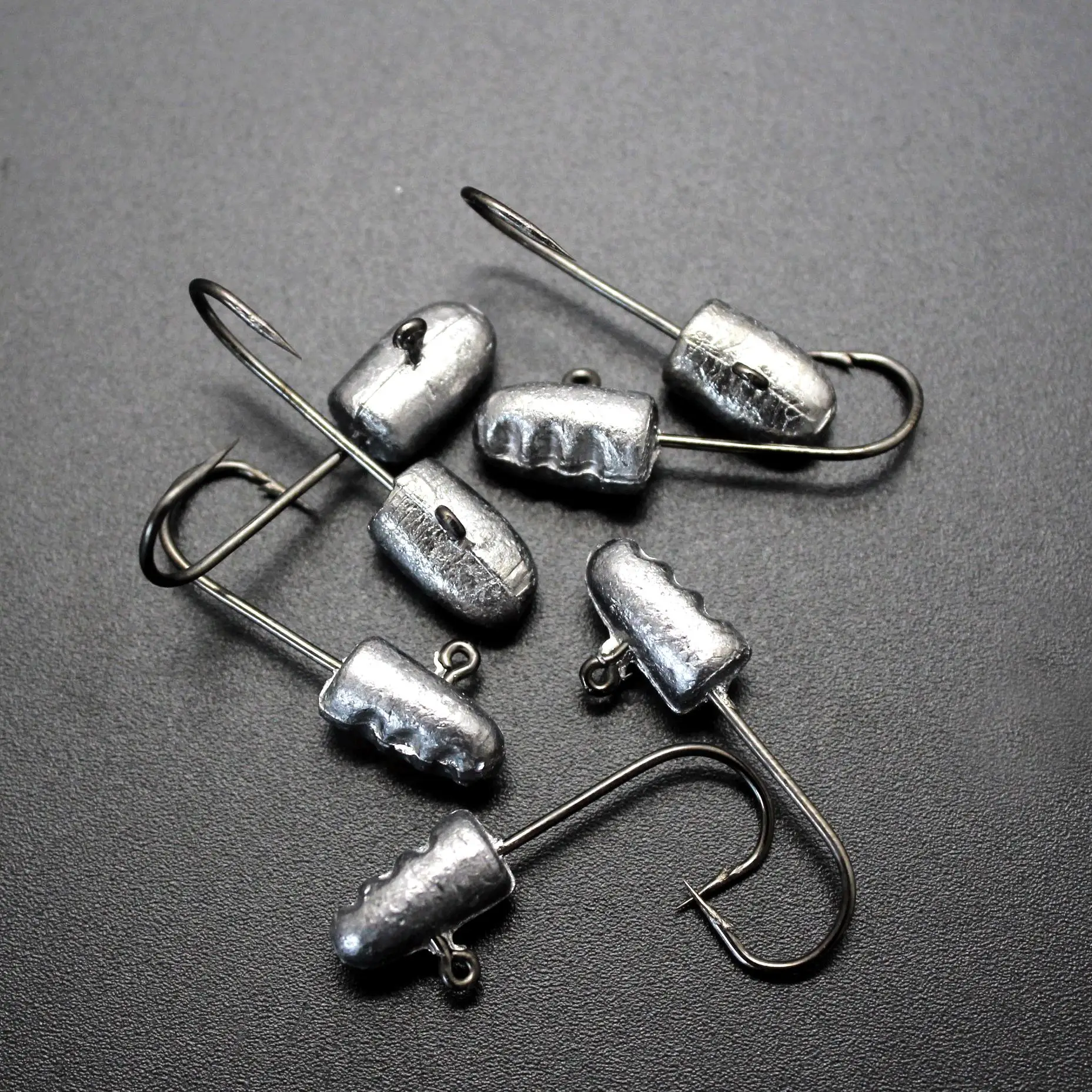 5pcs Exposed Lead Jig Head Hooks 3.3g 3cm Ice Fishing Hook Fishing Soft Worm Lure Jig Lead Head Hooks Micro Lead Fishing Tackle