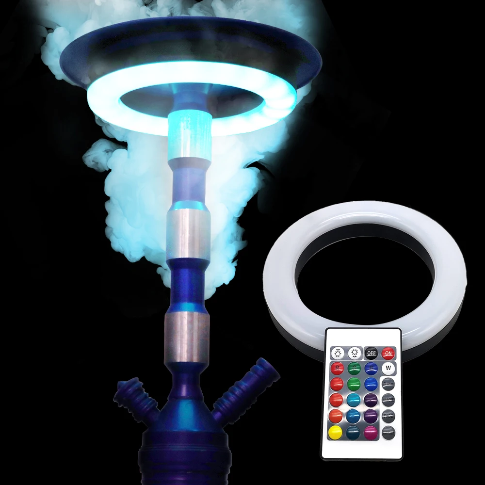 

HORNET Premium LED Shisha Ring Lamp Lights Magnet Adsorption With Remote Control Cachimba Hookah Lights Show Accessories